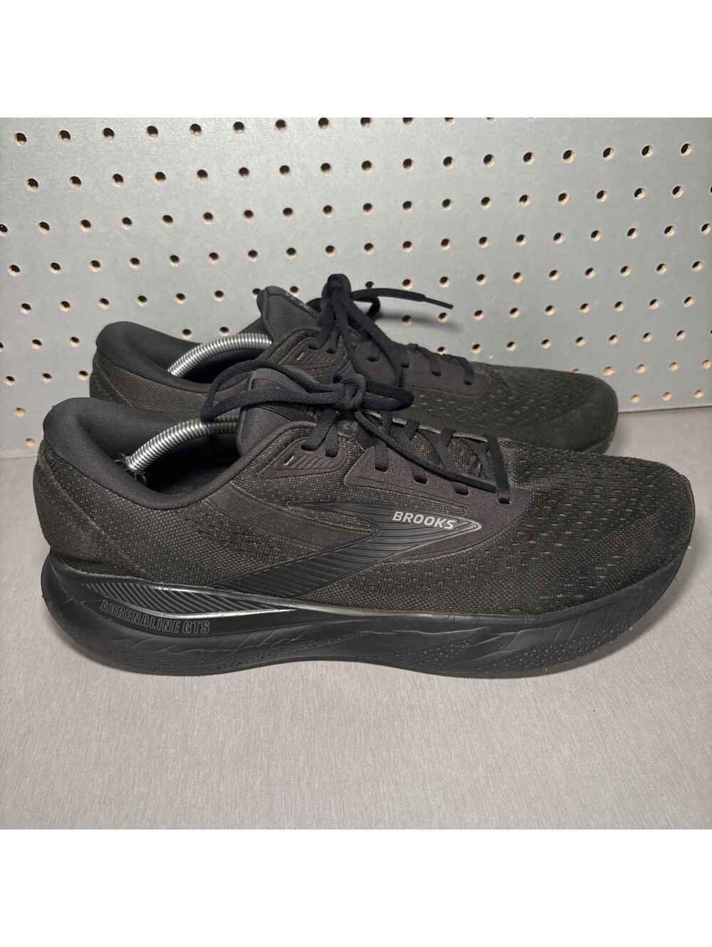 BROOKS Adrenaline GTS 24 Running Shoes Mens Sz 14 Triple Black Sneakers